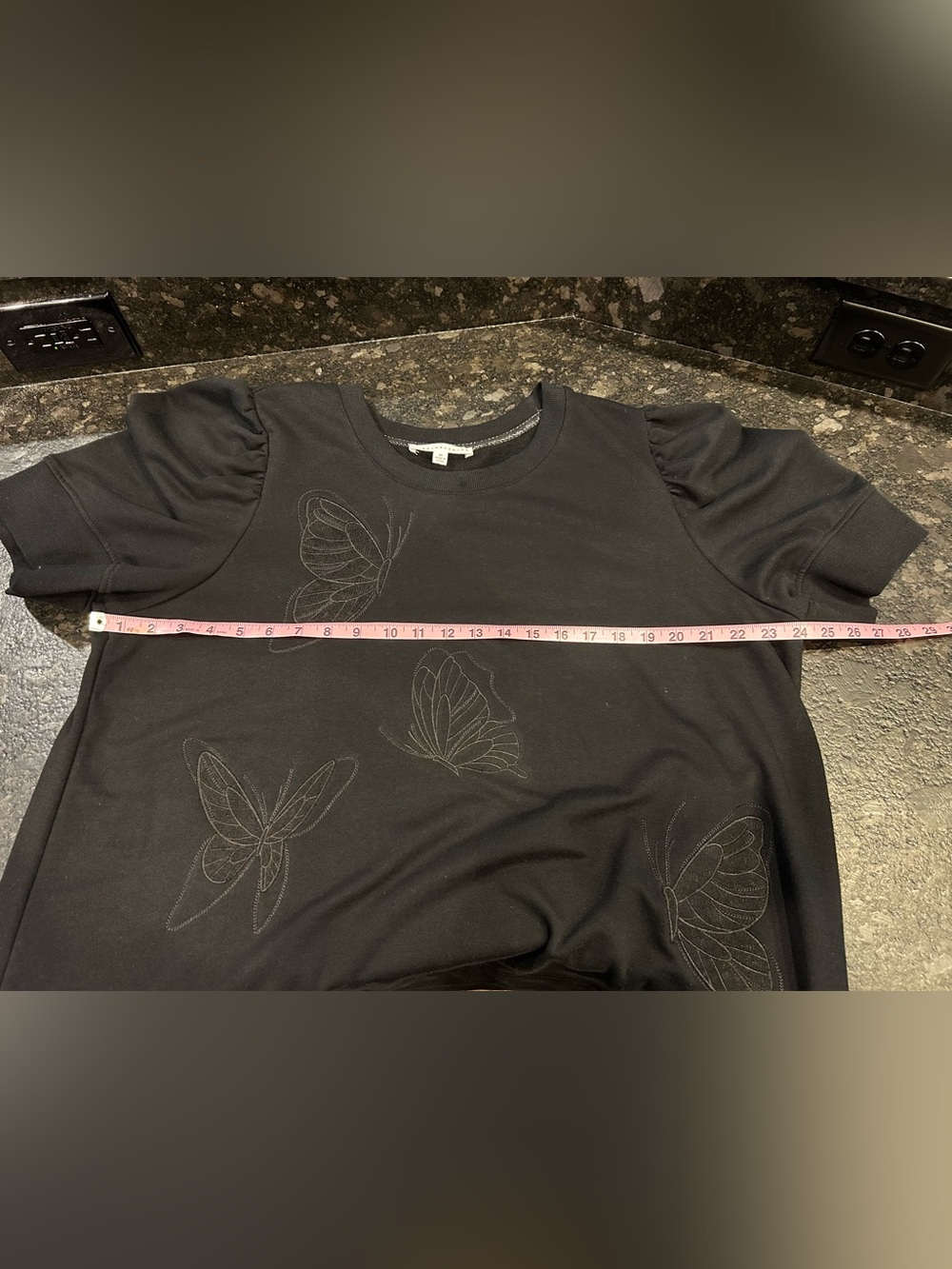 Jane+Delancey French Terry Black Butterfly Embroidered Sweatshirt - Picture 7 of 8